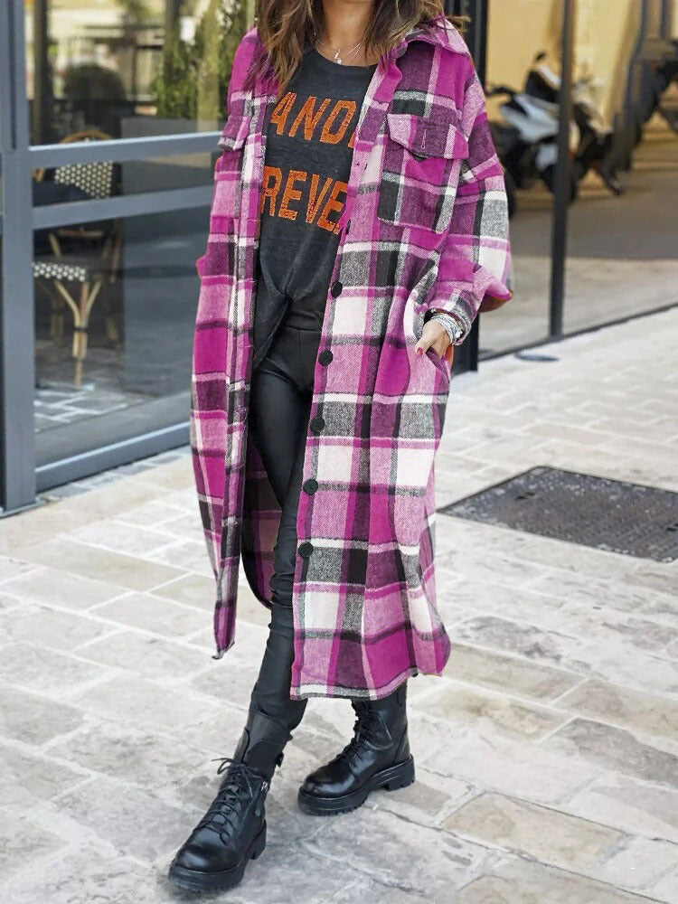 Trench Coat Lapel Side Slit Women's
