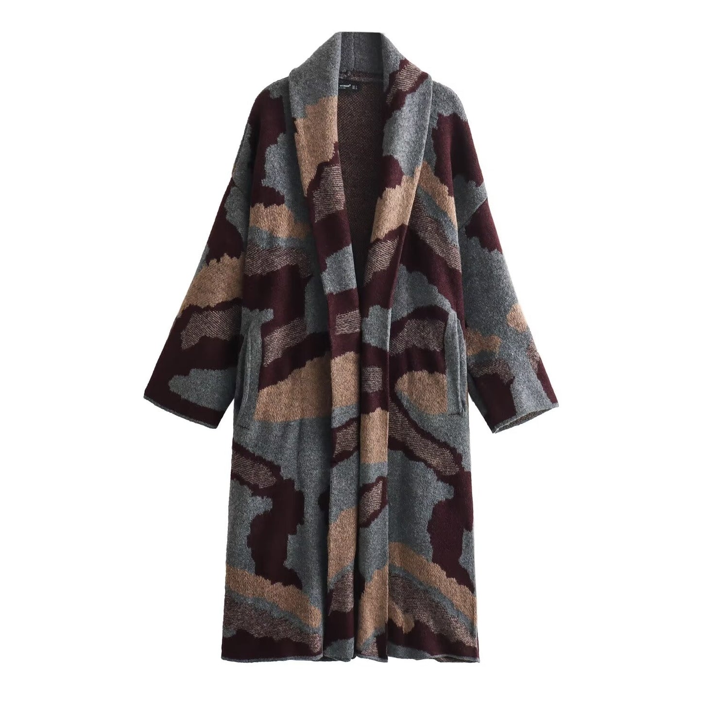 Unisex Long Knitted Trench Coat