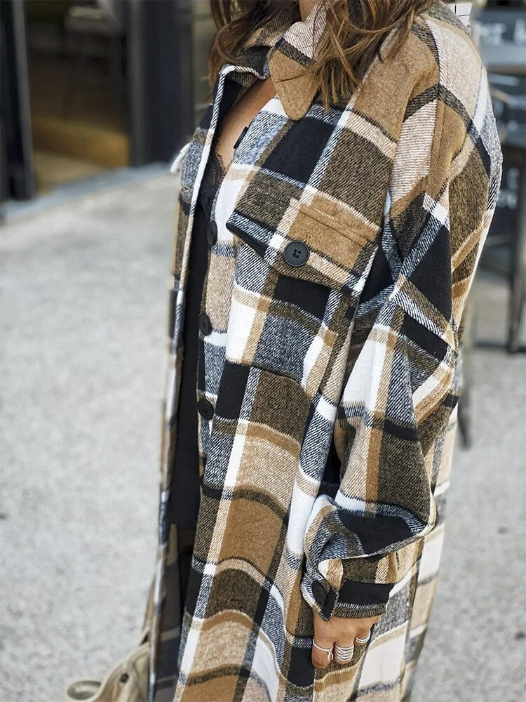 Trench Coat Lapel Side Slit Women's