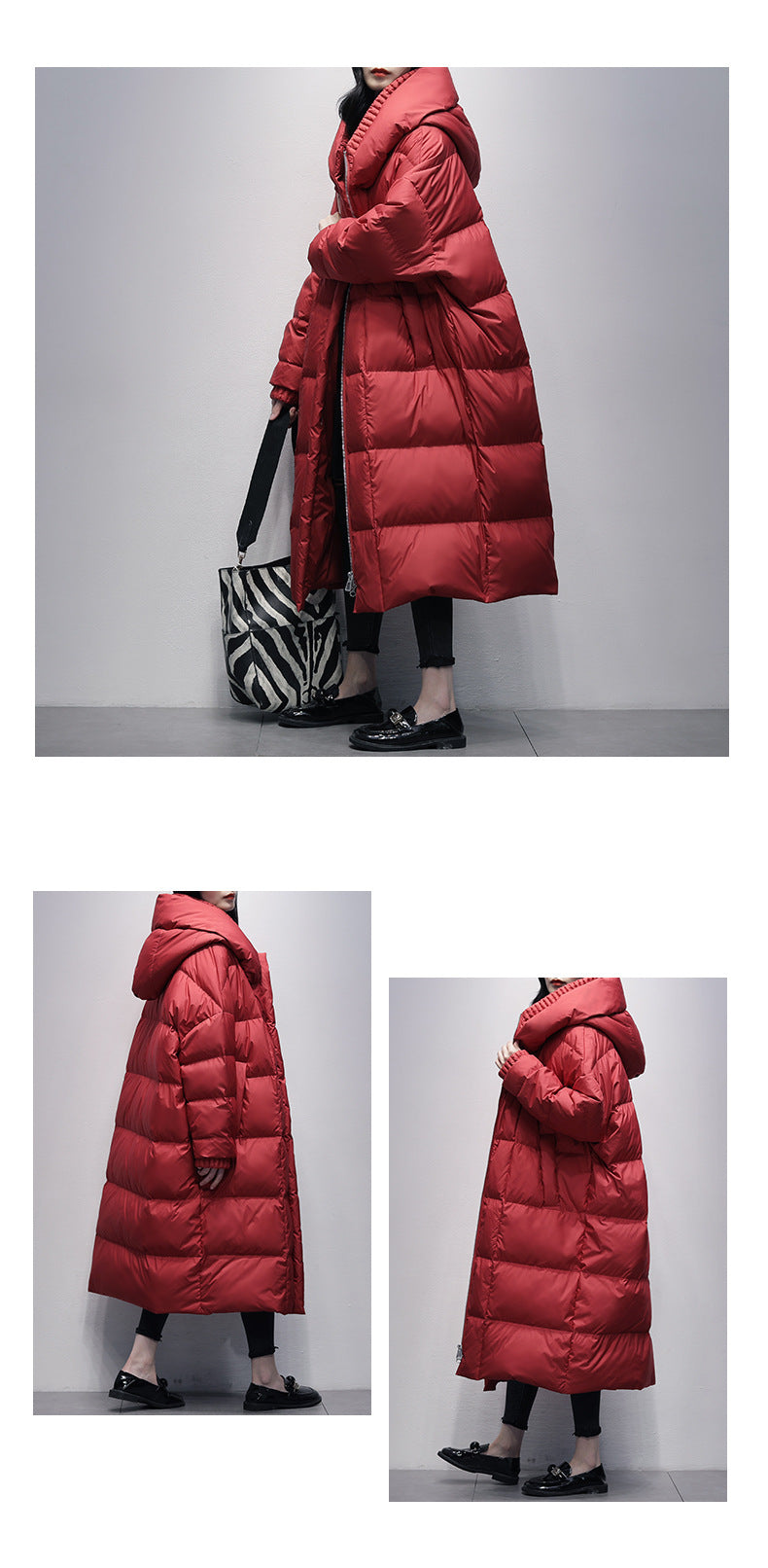Fleece-lined Thickened Duck Down Jacket
