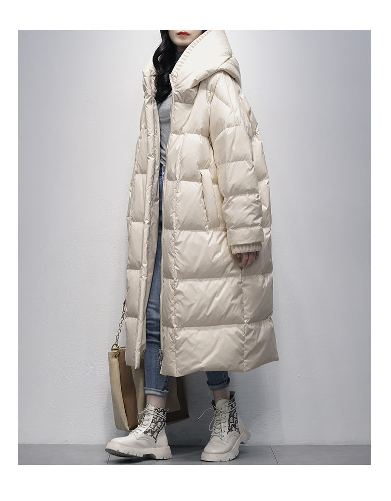 Fleece-lined Thickened Duck Down Jacket