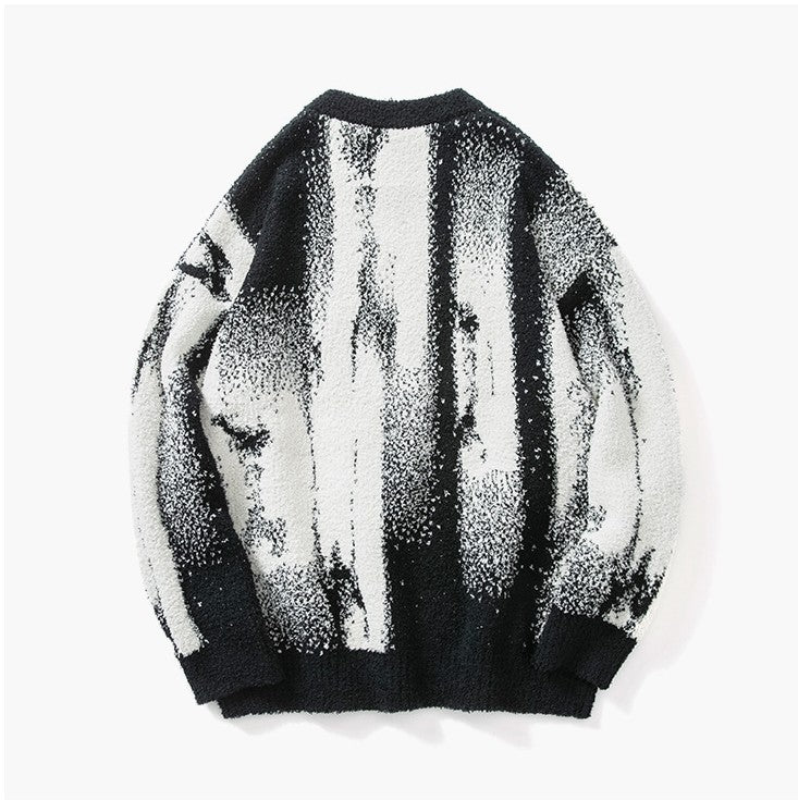 Men's Oil Painting Color Sweater