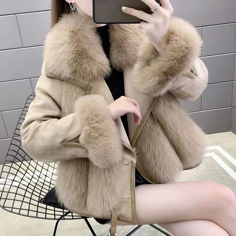 Women's Imitation Fox Fur Jacket/2 Colors
