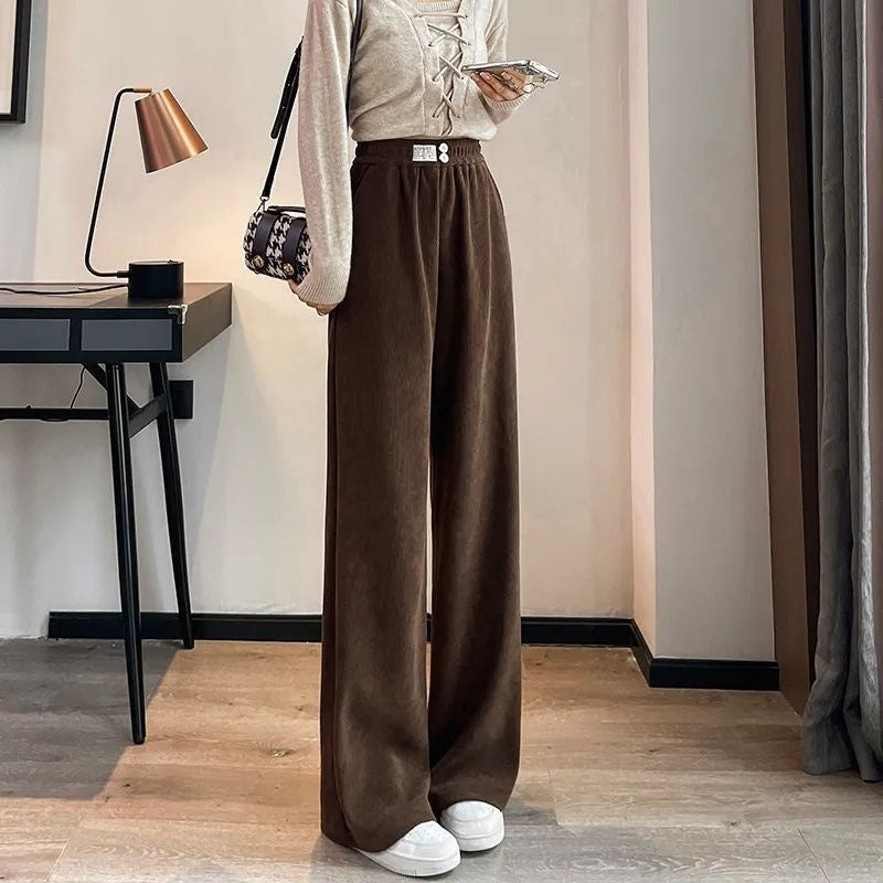 Woman's Thick Lambskin Wide-leg Pants/11 Colors
