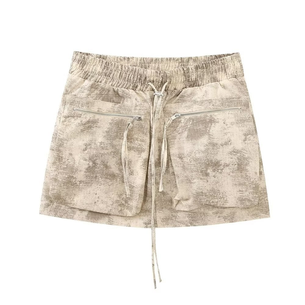 Women's Printed Jacket/Mini Short Skirt Set