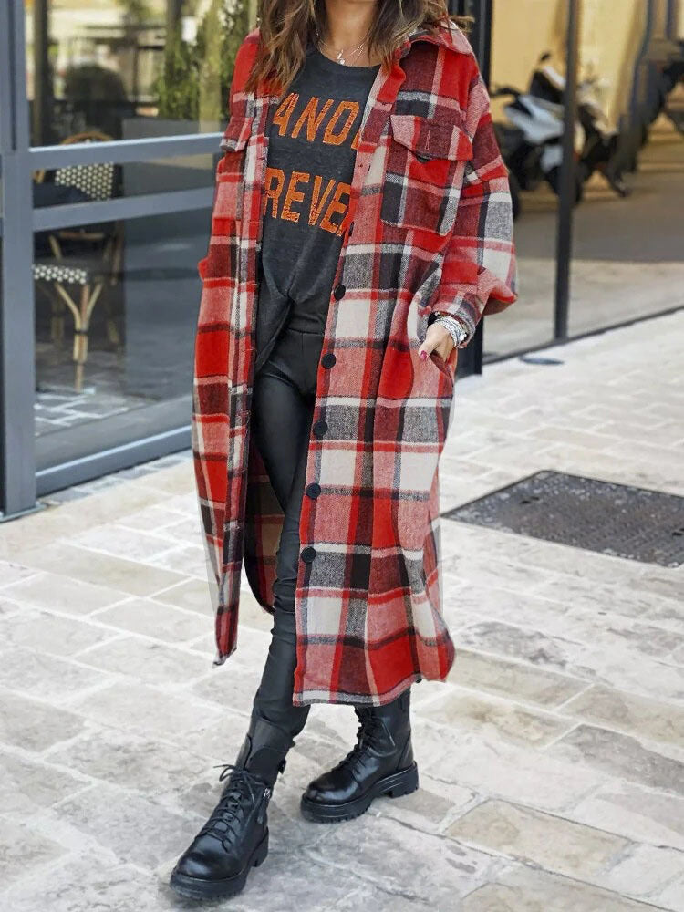 Trench Coat Lapel Side Slit Women's