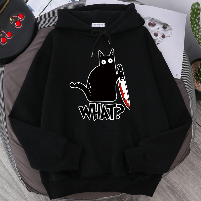 Adult Heavy Blend Printed Hoodie/Knife Cat/11 Colors