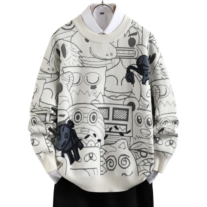 Men's Round Neck Thickened Sweater