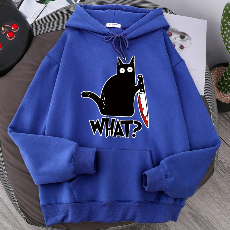 Adult Heavy Blend Printed Hoodie/Knife Cat/11 Colors