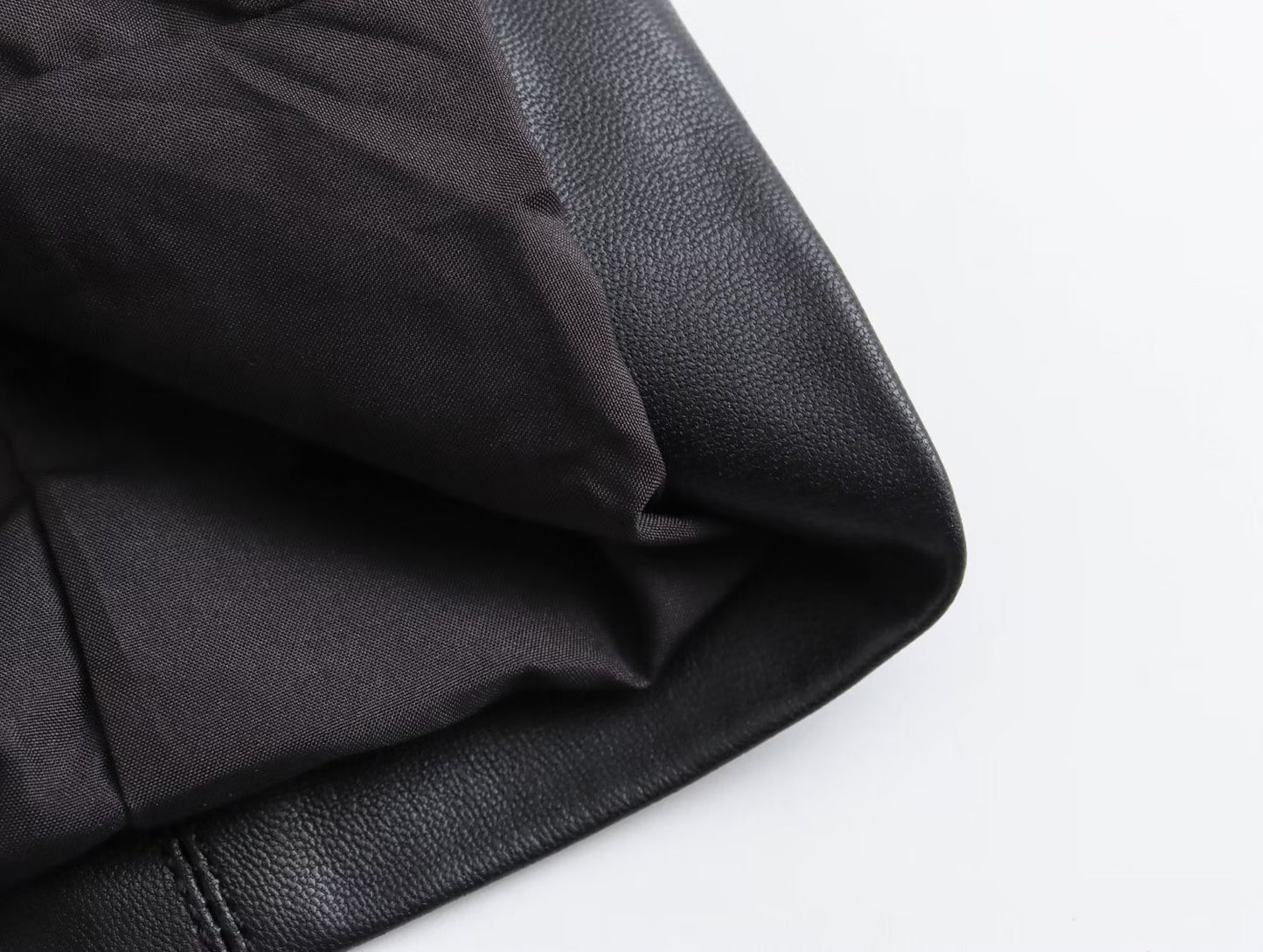 Casual Imitation Long Wrap Leather Coat