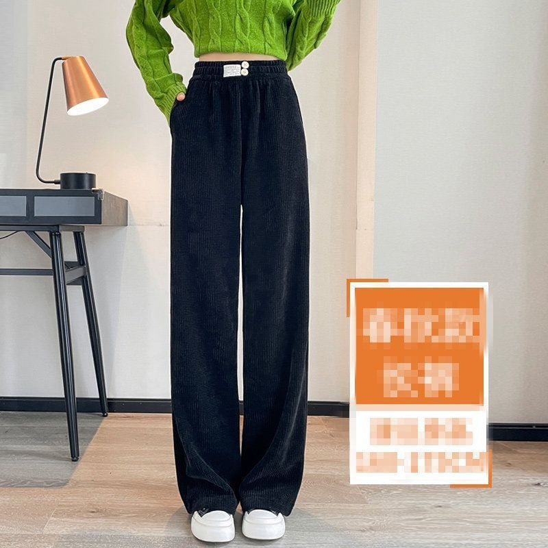 Woman's Thick Lambskin Wide-leg Pants/11 Colors