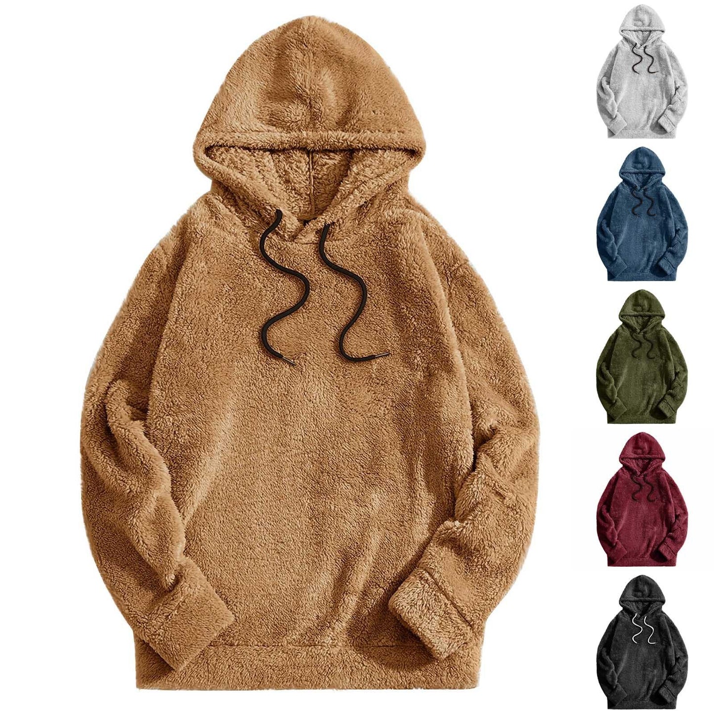 Men's Thickening Double-sided Velvet Hooded Sweater/6 Colors