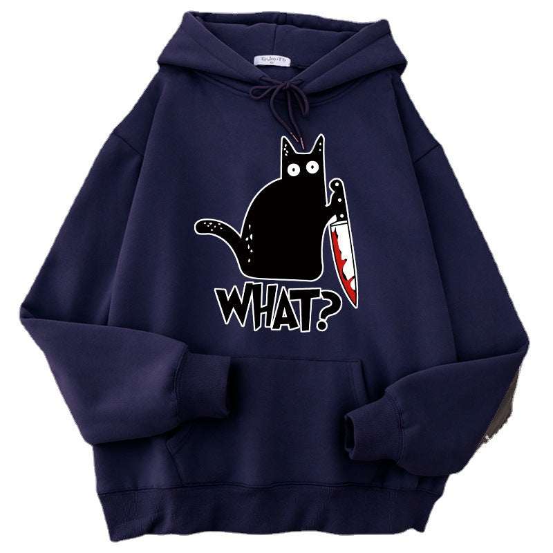 Adult Heavy Blend Printed Hoodie/Knife Cat/11 Colors