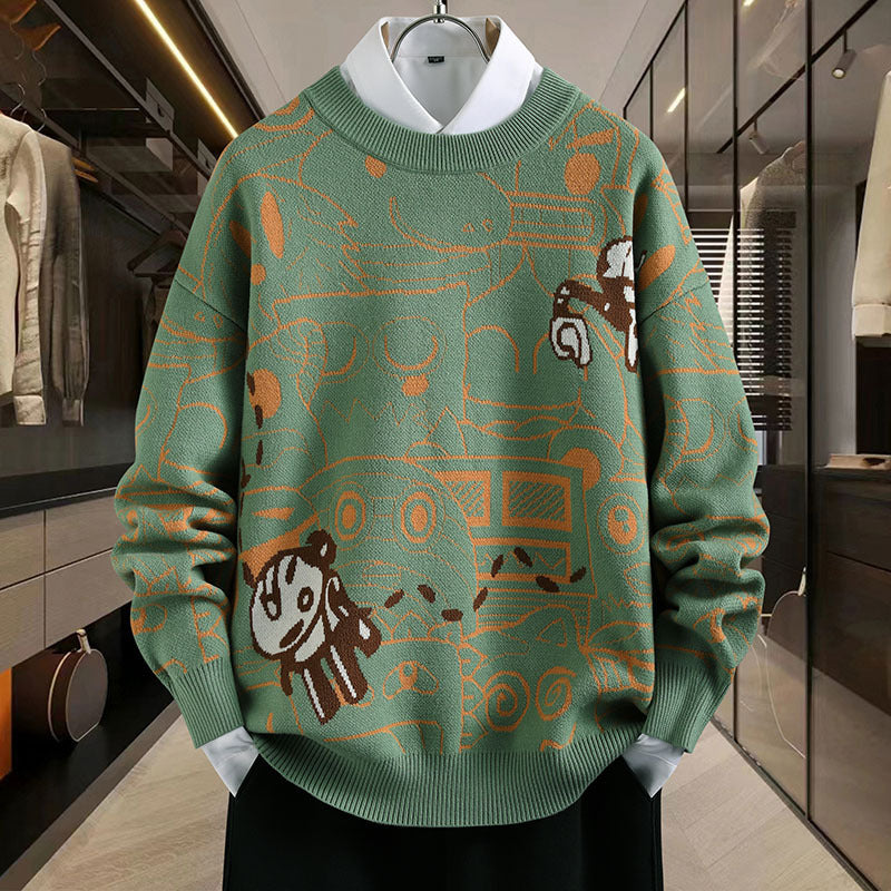 Men's Round Neck Thickened Sweater