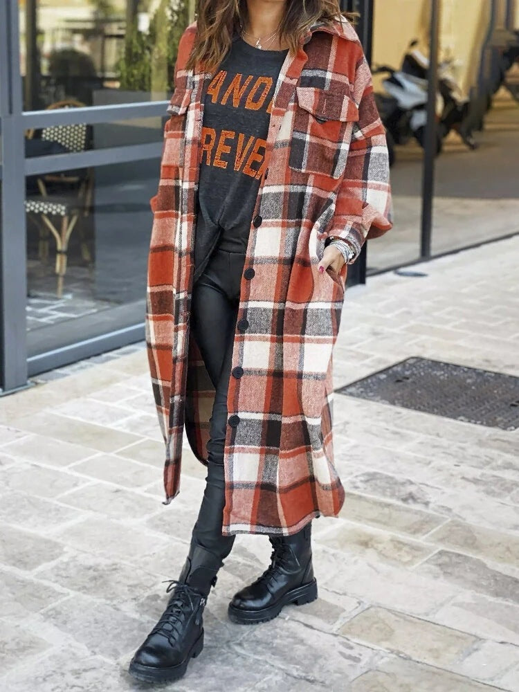 Trench Coat Lapel Side Slit Women's
