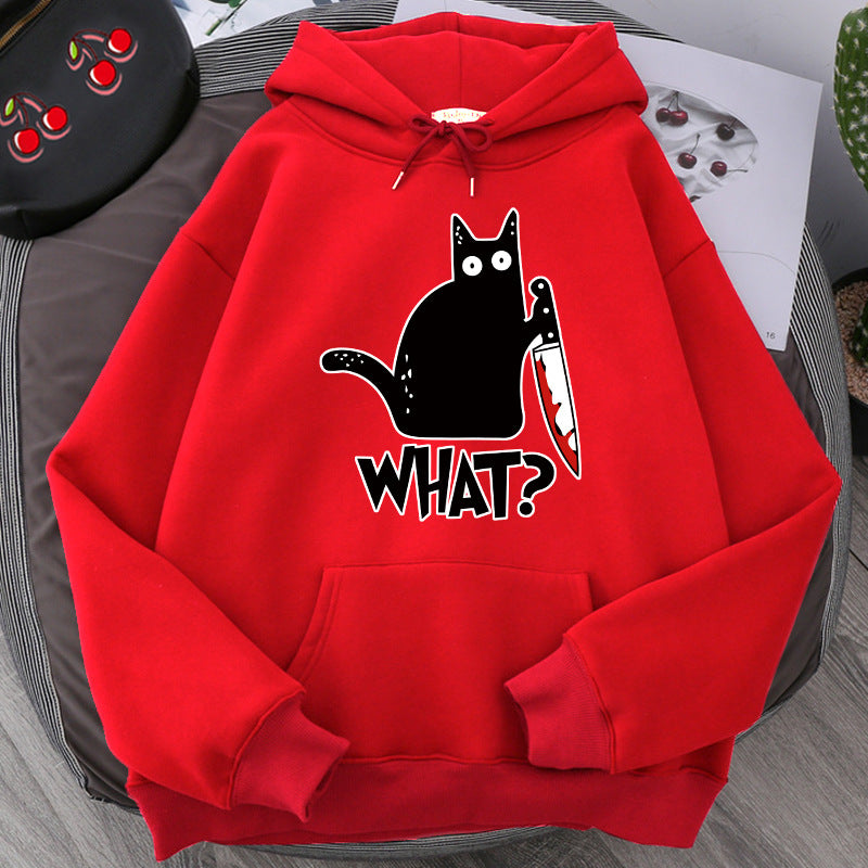 Adult Heavy Blend Printed Hoodie/Knife Cat/11 Colors