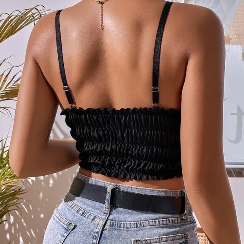 Women's Lace Up Corset Halter Tank Top