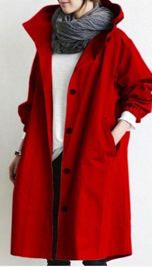 Casual Style Trench Coat For Women, Medium Length, Elegant Waisted Long-sleeved Coat