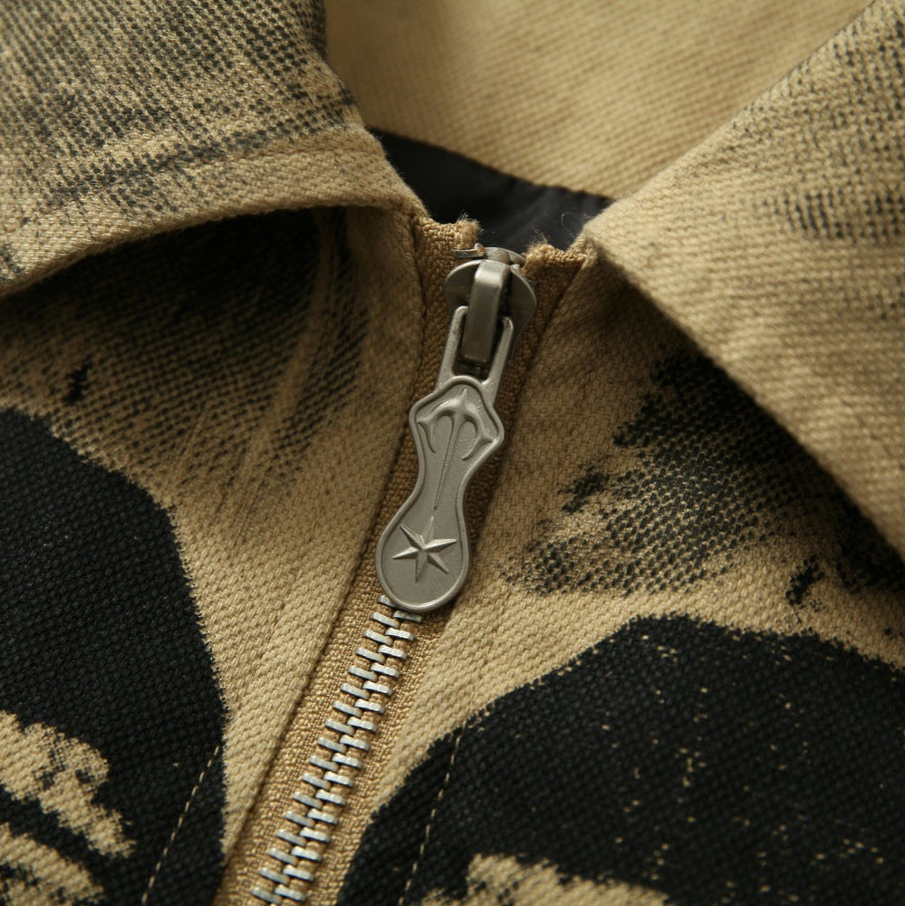 Graffiti And Badge Decoration Stitching Jacket