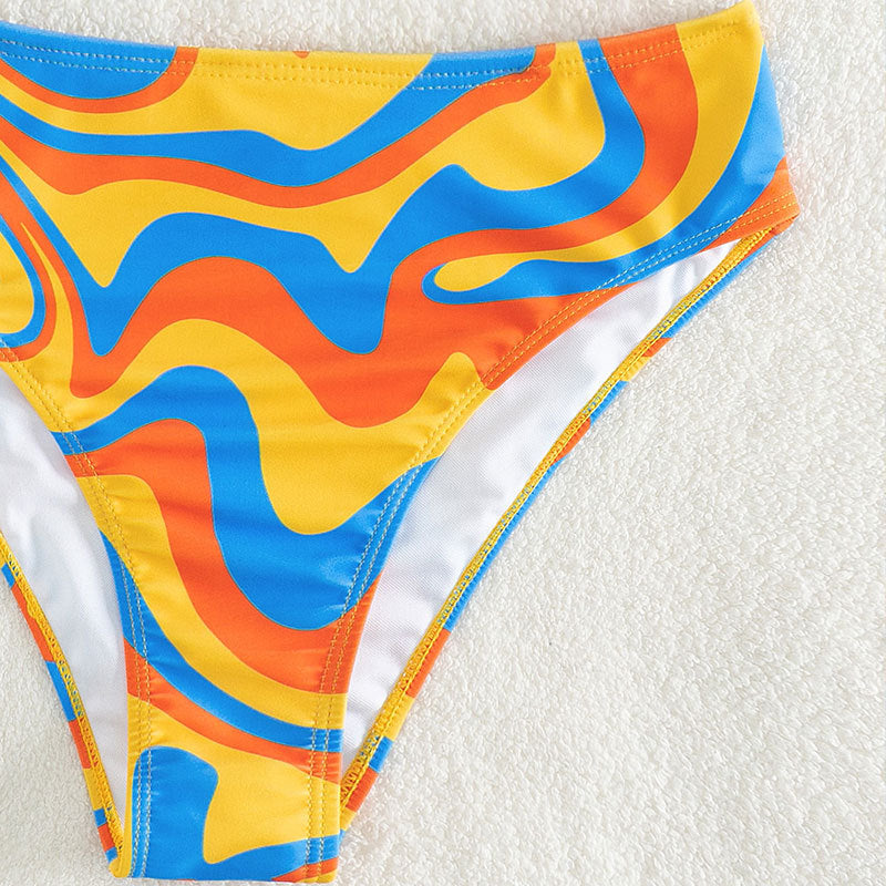 Women's Cross-halter Multi-color Bikini/3 Colors