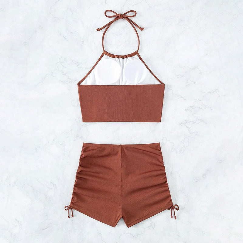 Woman's Boxer Sling Split Swimsuit/2 Colors