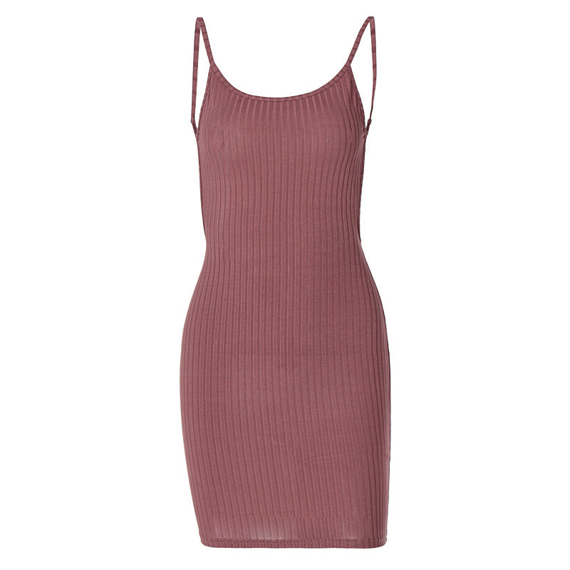 Woman's Slim Fit Knit Sheath Dress