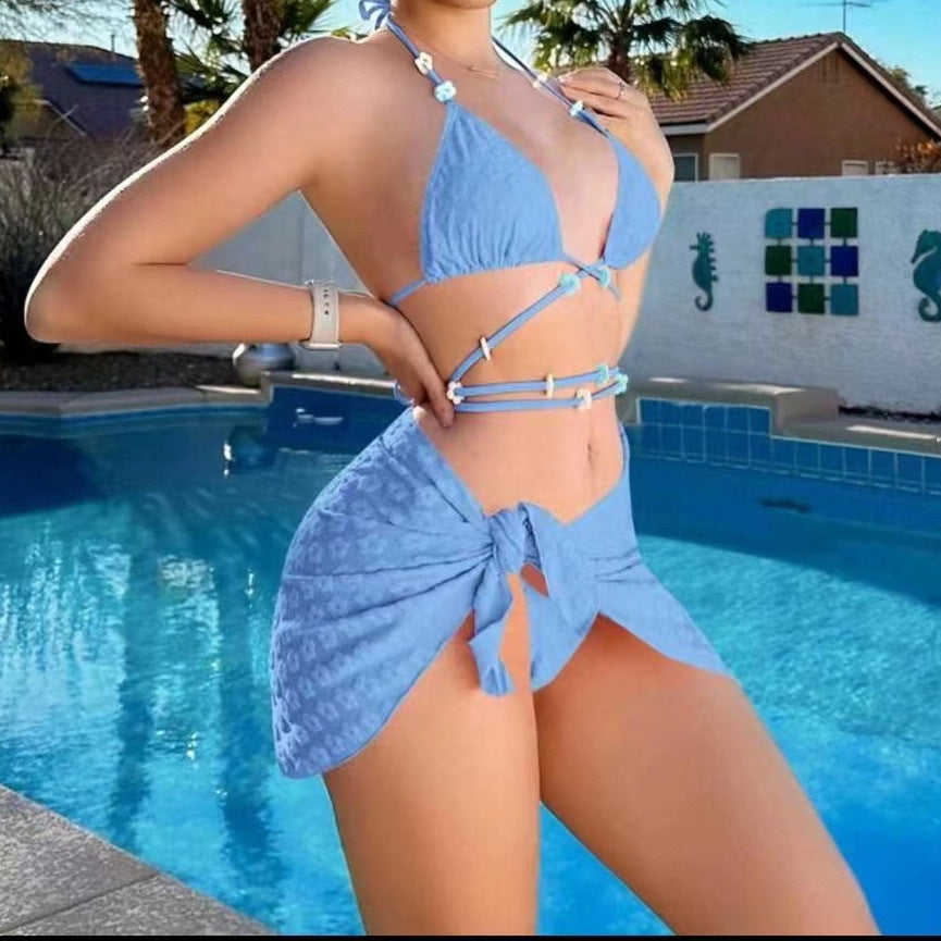 Woman's Three-piece Set Strap Split Swimsuit