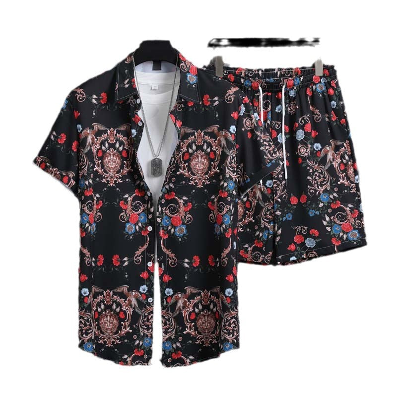 Men's Casual Shirt/Shorts Set/4 Colors