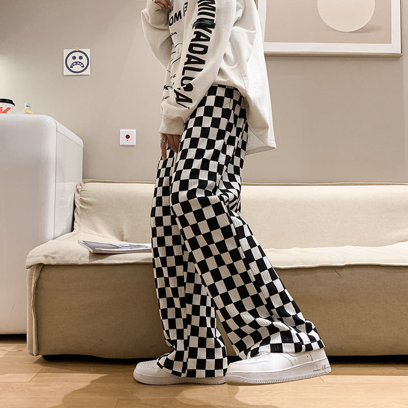 Men's Checkered Casual Pants