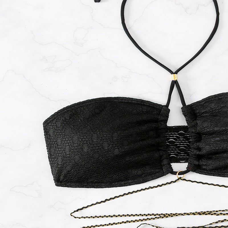 Women's Neck-hanging Style Tube Top Bikini