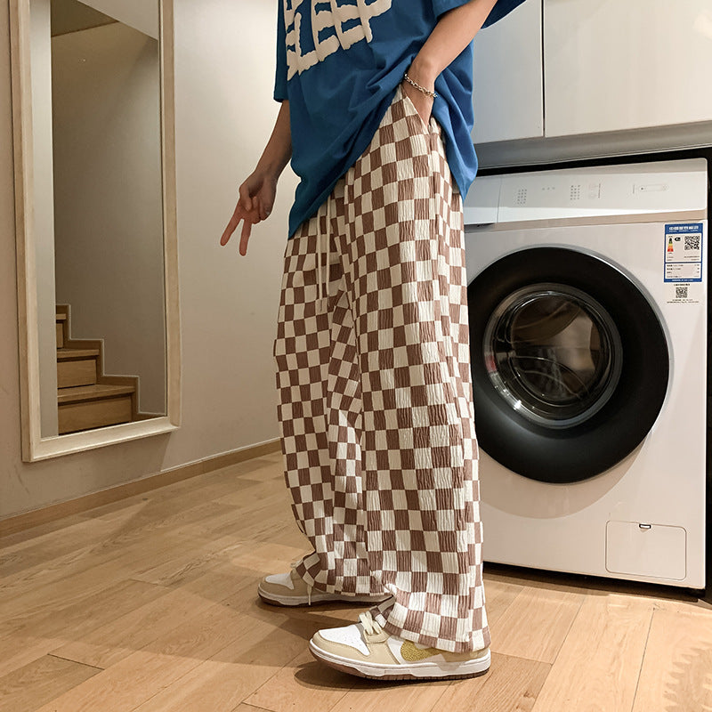 Men's Checkered Casual Pants