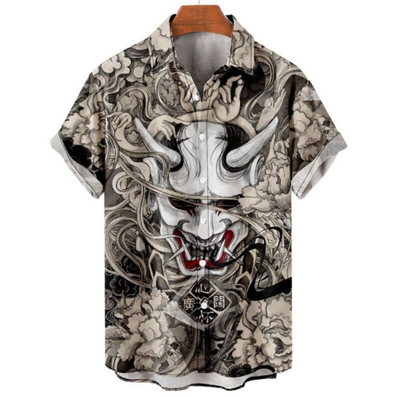 Men's 3D Print Collar Shirt/9 Options/Colors