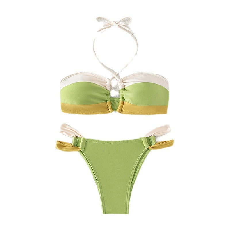 Woman's Lace Up Halter Bikini