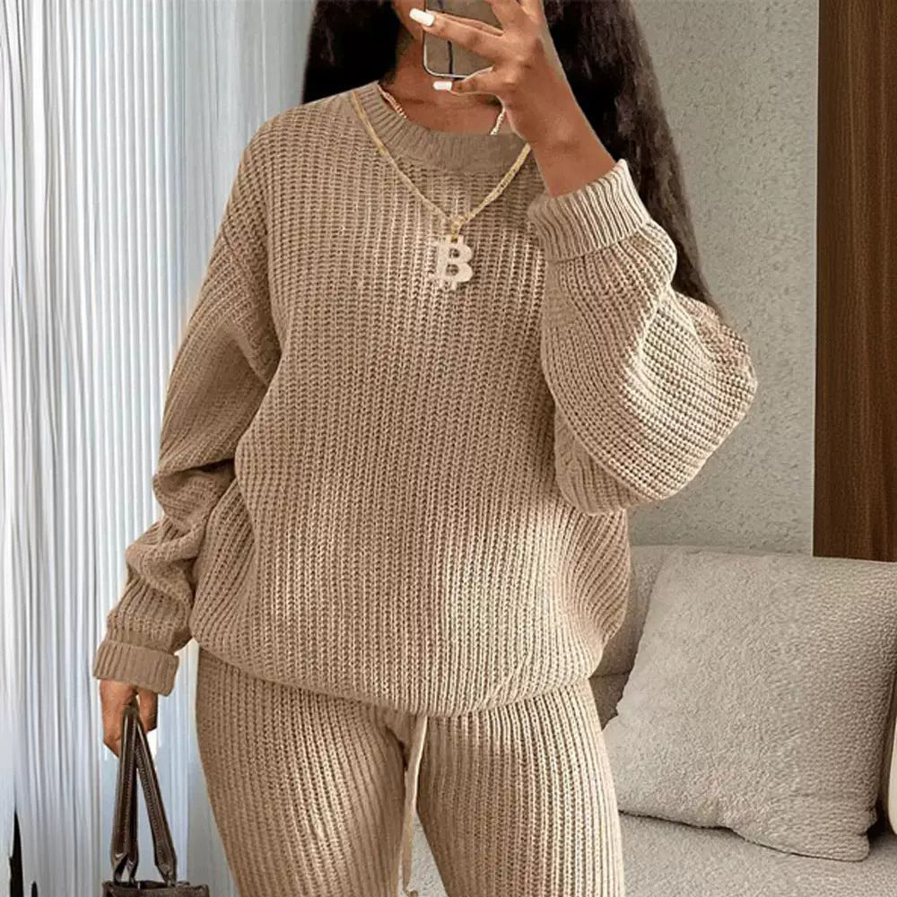 Women's Knitted Wool 2Peice Set/3 Colors