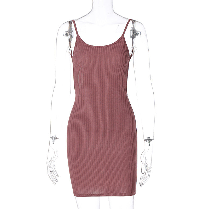 Woman's Slim Fit Knit Sheath Dress