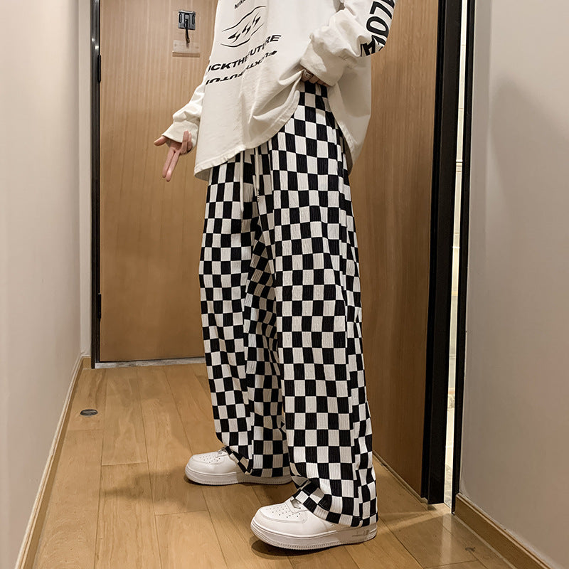 Men's Checkered Casual Pants