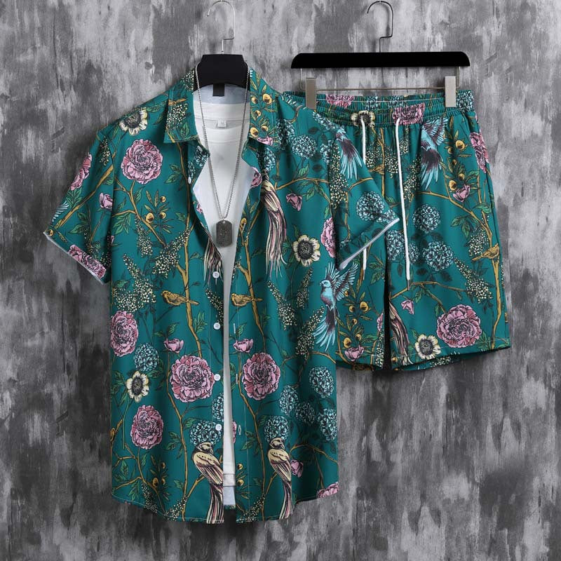 Men's Casual Shirt/Shorts Set/4 Colors