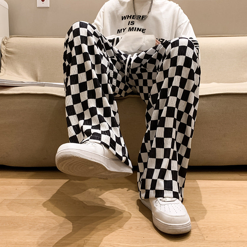 Men's Checkered Casual Pants