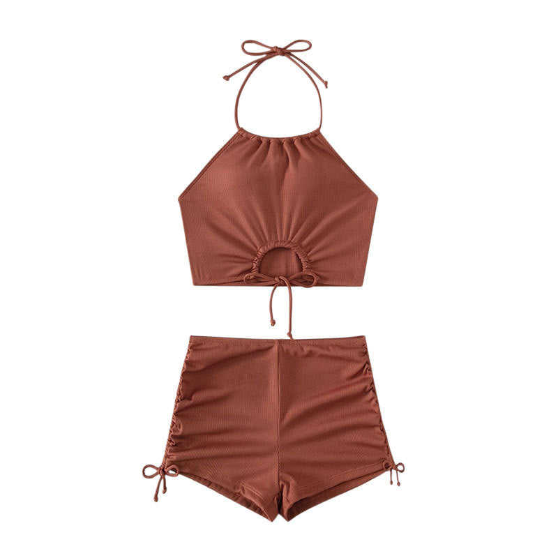 Woman's Boxer Sling Split Swimsuit/2 Colors