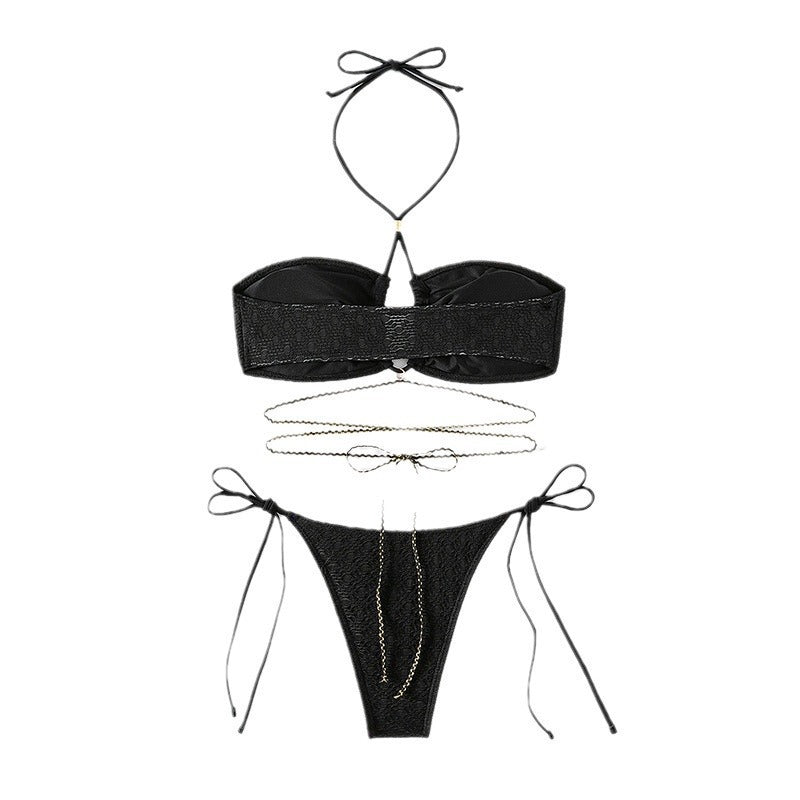 Women's Neck-hanging Style Tube Top Bikini