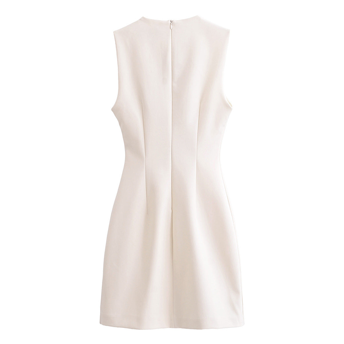 Women's Buckle Strap Sleeveless Slim Mini Dress