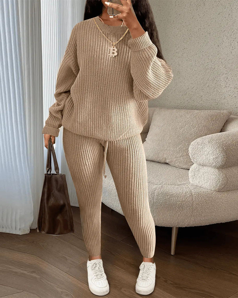 Women's Knitted Wool 2Peice Set/3 Colors