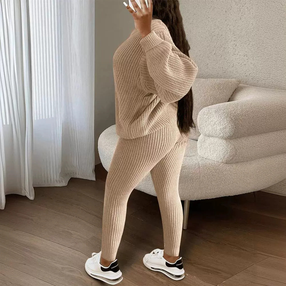 Women's Knitted Wool 2Peice Set/3 Colors