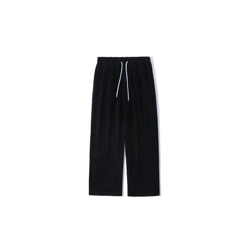 Men's Loose Fit Wide Bottom Corduroy Pants/4 Colors