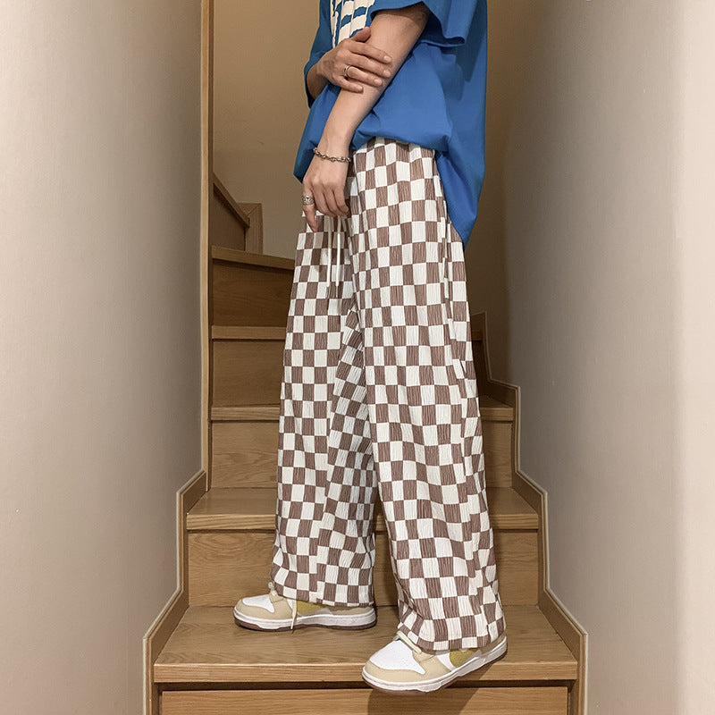 Men's Checkered Casual Pants