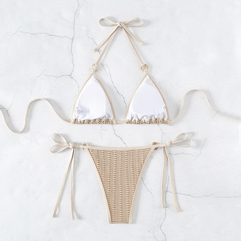 Women's Lace Up Halter Bikini