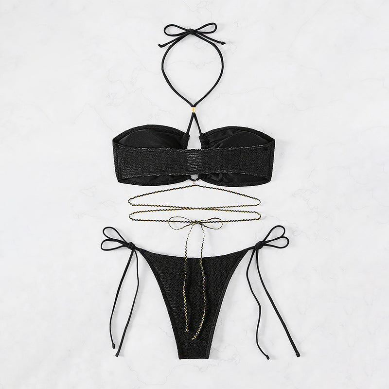 Women's Neck-hanging Style Tube Top Bikini