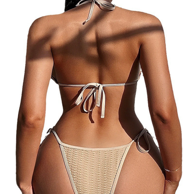 Women's Lace Up Halter Bikini