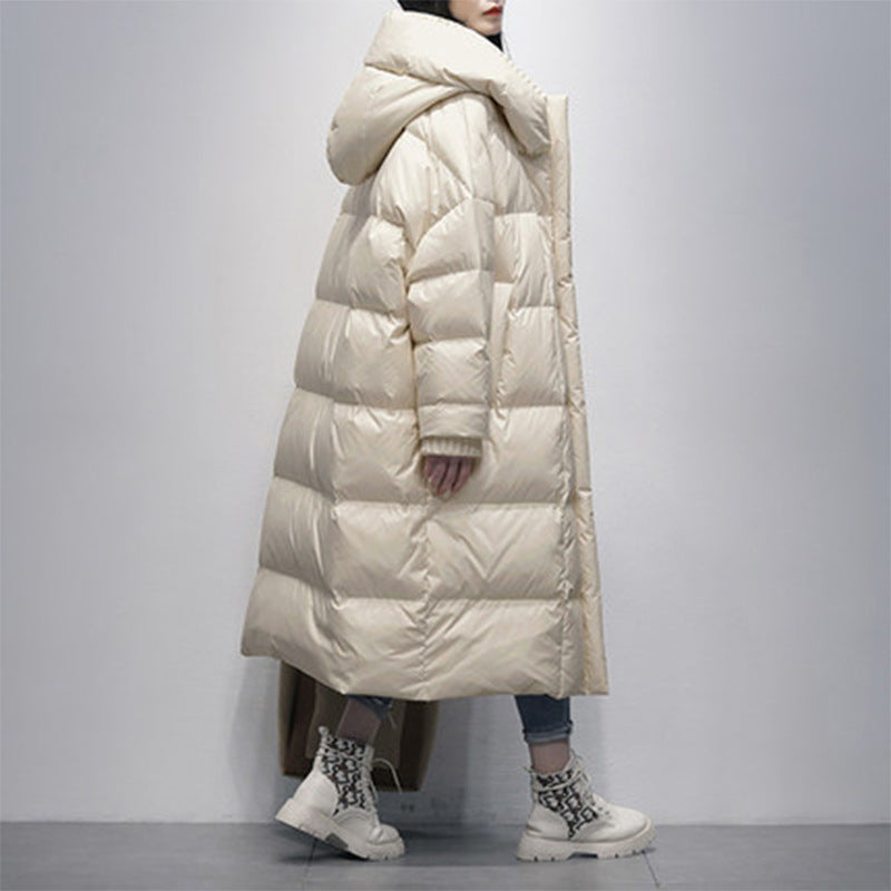 Fleece-lined Thickened Duck Down Jacket
