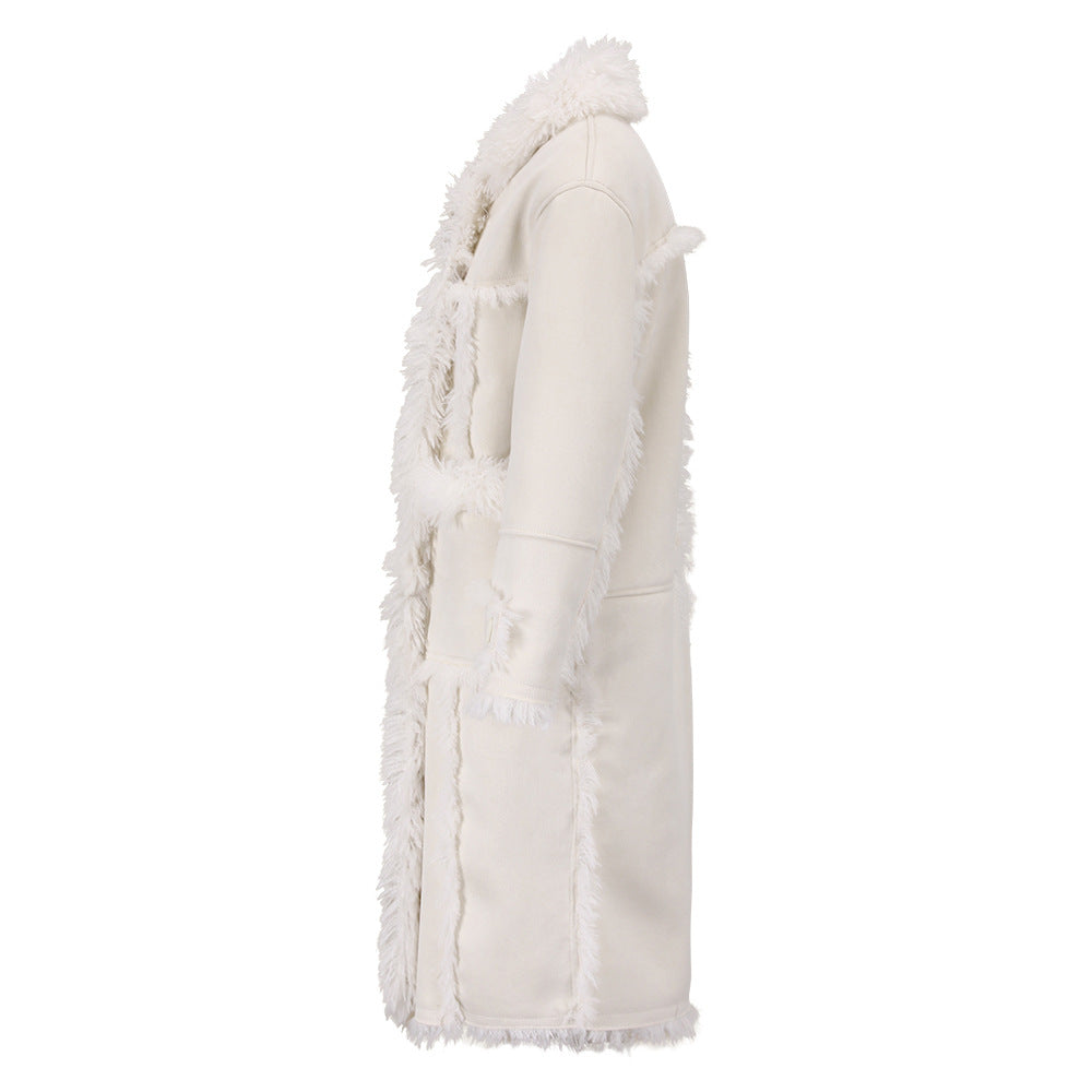 Women's Fur Long Thick Coat